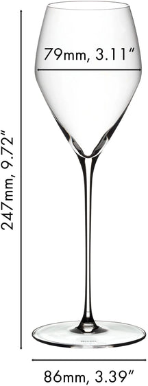 Set de verres a vin Riedel - Verres a champagne - Veloce - 327 ml - 2 pieces
