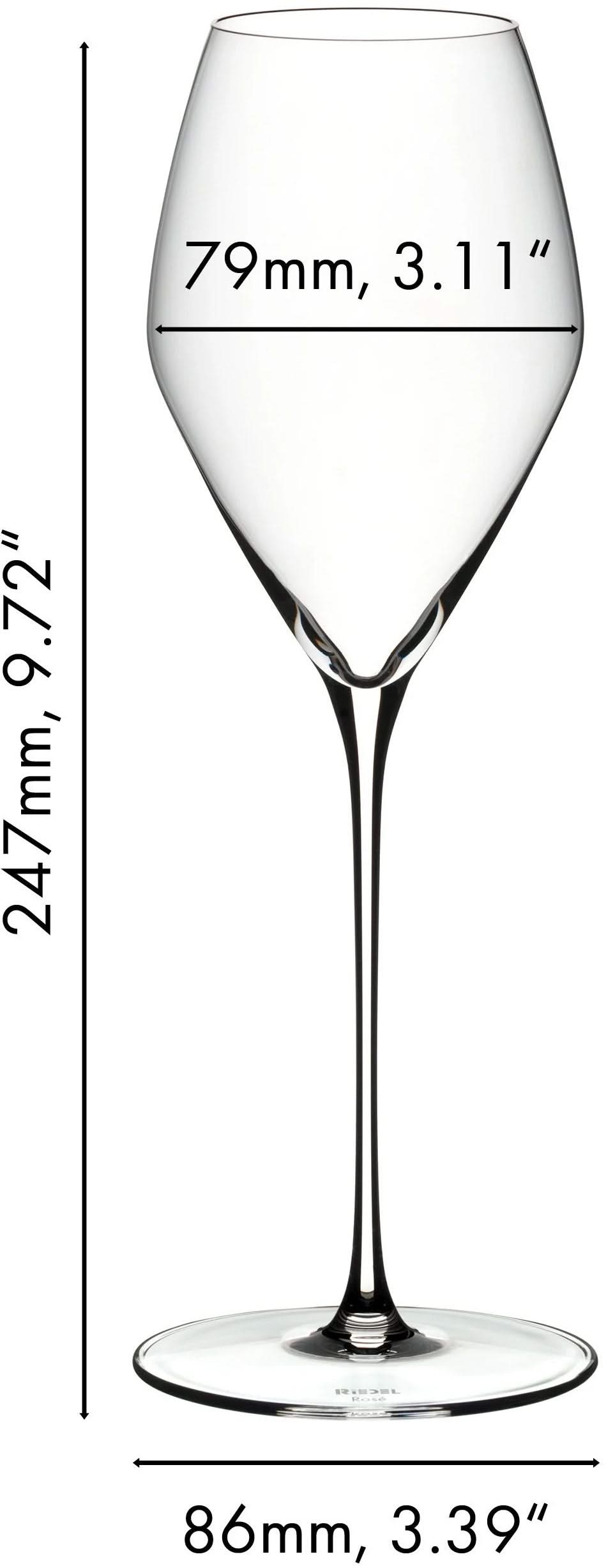Ensemble de verres à vin Riedel - Verres à vin rosé - Veloce - 350 ml - 2 pièces