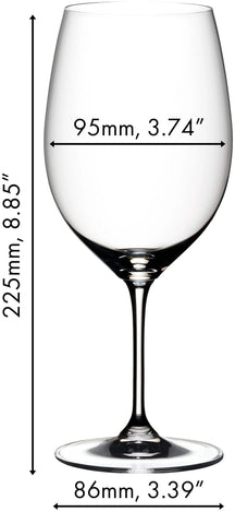 Ensemble de verres a vin Riedel - Verres a vin rouge - Vinum - 650 ml - 2 pièces