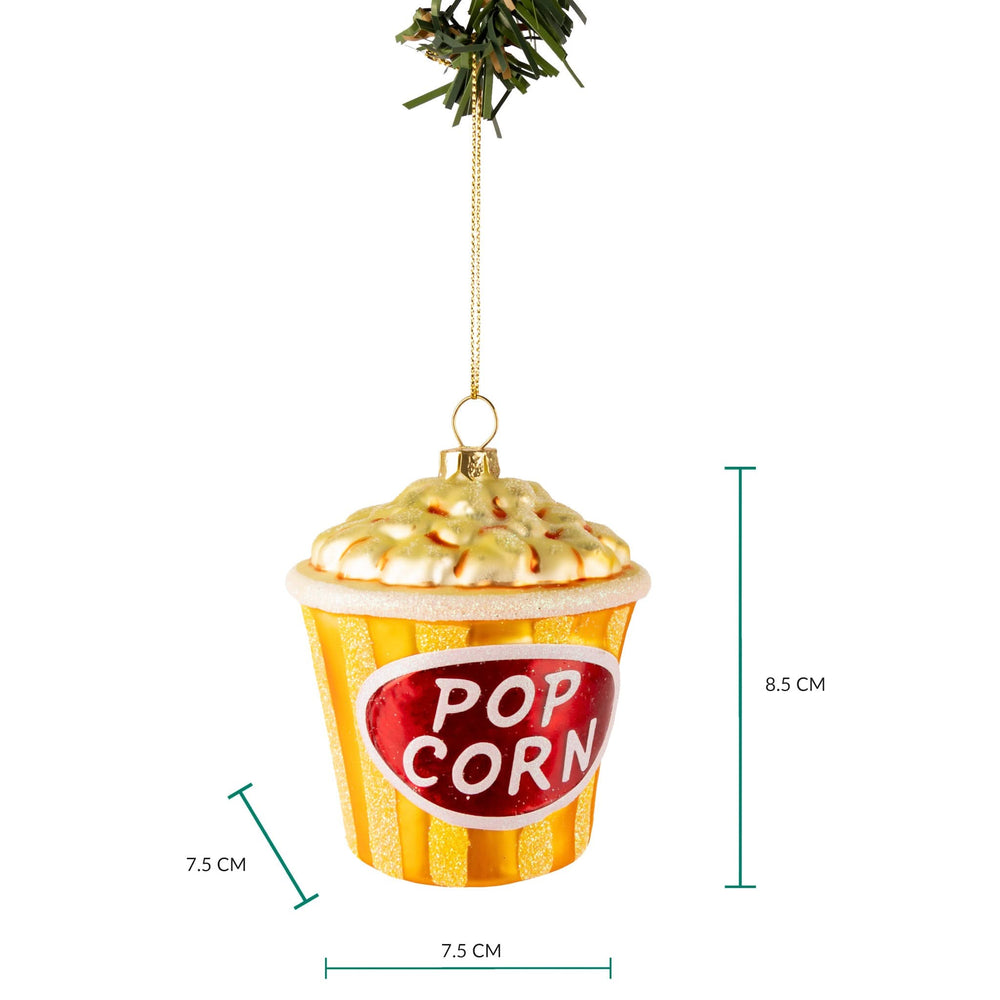 Boule de Noël Nordic Light - Popcorn - en verre - 75 x 85 mm - Or