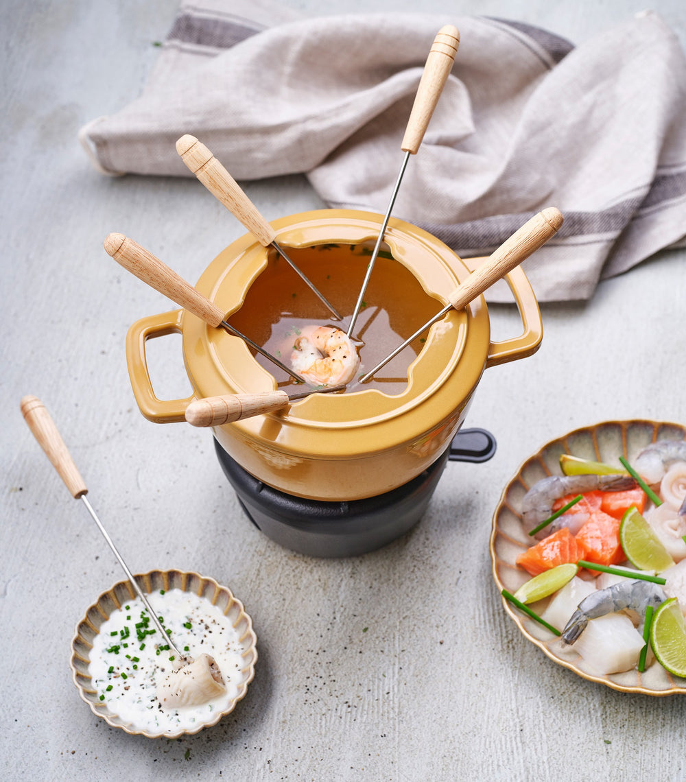 Ensemble de service à fondue Cosy & Trendy - en fonte - Fontestic - Ø 18 cm