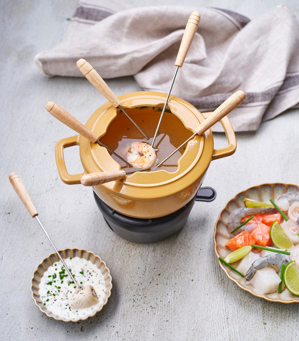 Ensemble de service à fondue Cosy & Trendy - en fonte - Fontestic - Ø 18 cm