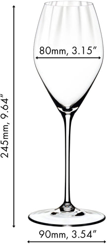 Set de verres à champagne Riedel - Performance - 375 ml - 2 pièces