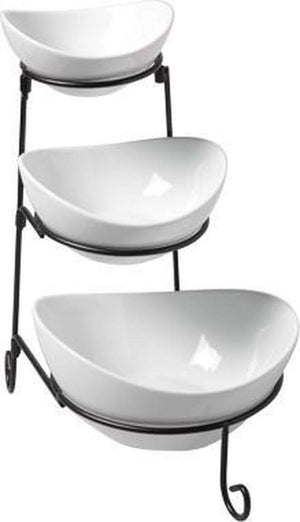 Set d'étagères Cosy & Trendy - Buffet - en porcelaine - 3 étages - 4 pièces