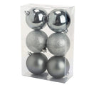Ensemble de boules de Noël Cosy&Trendy - Argent - Cosy@Home - 8 cm - 6 pièces