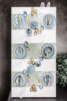 Assiettes de dîner Cosy & Trendy - En gres - Aicha - 27 x 23 cm - 4 pièces