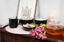 Set de bols à soupe Cookinglife - en grès - Nola Warm Grey - 14 cm - 6 pièces