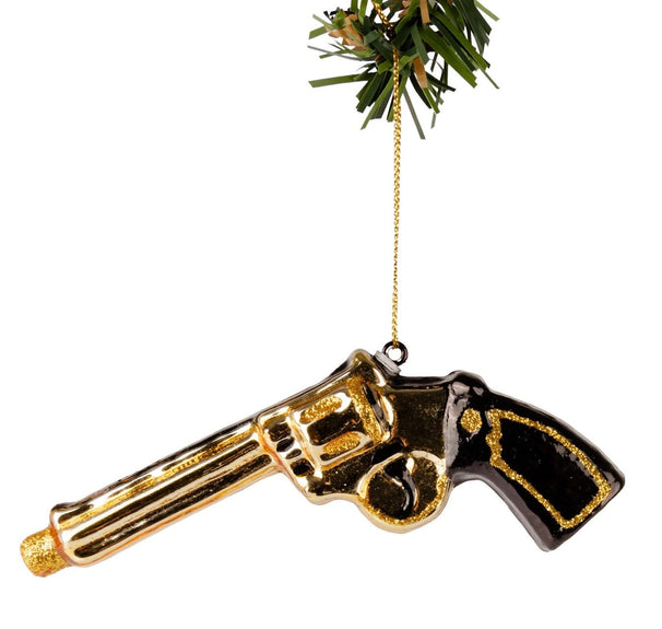 Boule de Noël Nordic Light - Boule pistolet - Pistolet - 12 cm - Or
