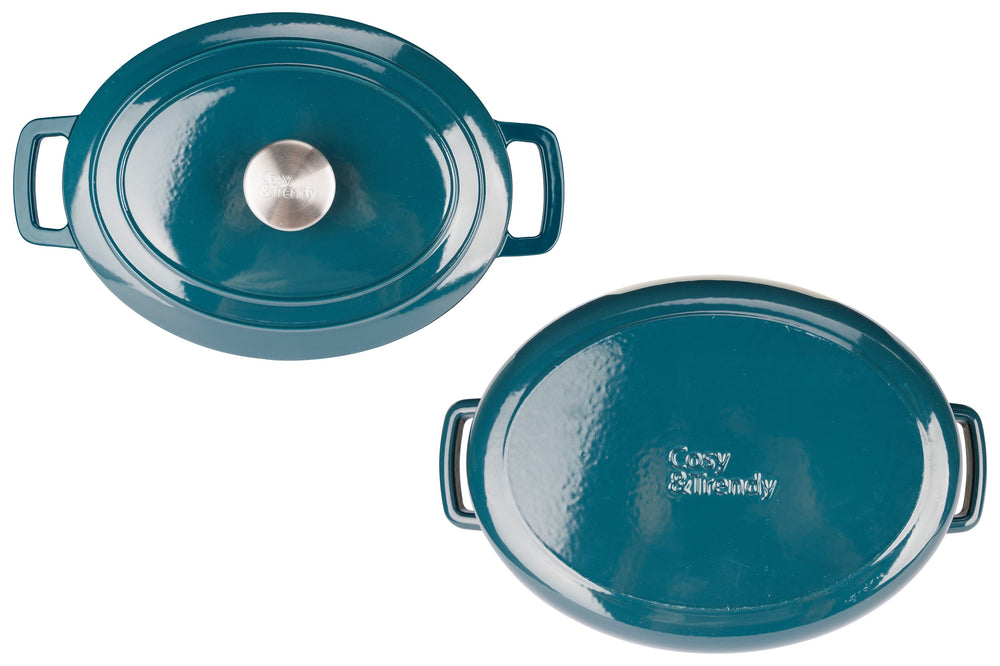 Cocotte en fonte Cosy & Trendy - Faitout ovale - Fontestic - 31 x 24 cm