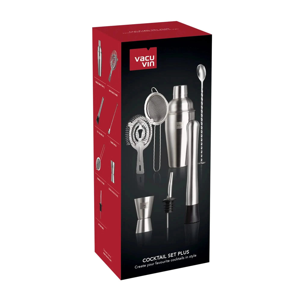 Set de cocktail Vacu Vin - Shaker à cocktail - Plus - 550 ml - 7 pièces