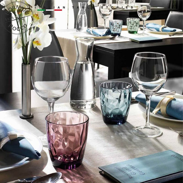 Ensemble de verres a eau Bormioli Rocco - Violet - Diamond - 300 ml - 6 pièces