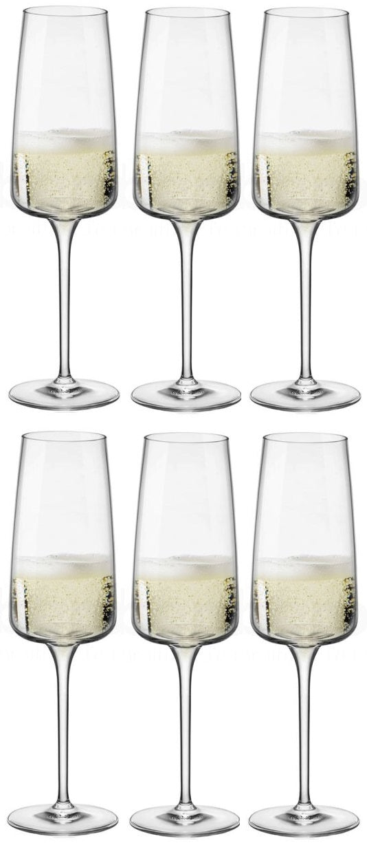 Set de verres Bormioli Rocco - Verres a champagne - Nexo - 24 cl - 6 pieces