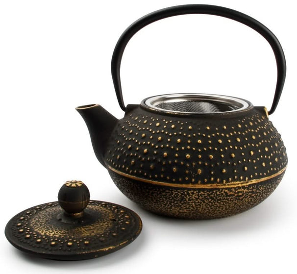 Théière Salt & Pepper - En fonte - My Tea - 800 ml - Noir/Or