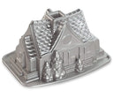 Moule à Bundt Nordic Ware Maison en Pain d'Épices Argent - Aluminium coulé - 26 x 20 cm