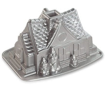 Moule à Bundt Nordic Ware Maison en Pain d'Épices Argent - Aluminium coulé - 26 x 20 cm
