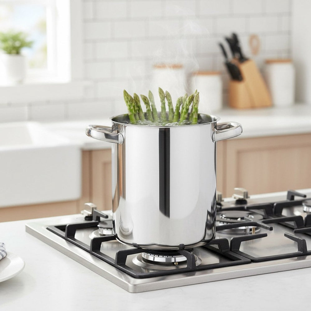 Cookinglife casserole à asperges / casserole à pâtes RVS - ø 14 cm / 3,2 litres