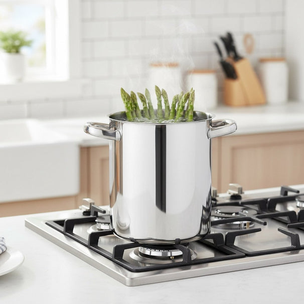 Cookinglife casserole à asperges / casserole à pâtes RVS - ø 14 cm / 3,2 litres