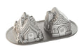 Moule à gâteau Nordic Ware Maison en pain d'épice Duet Argent - Aluminium coulé - 32 x 17 cm