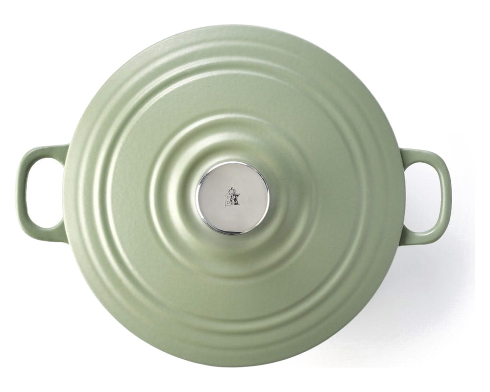 BK Braadpan Bourgogne Olive Green Gietijzer ø 28 cm / 6.7 Liter - bovenaanzicht