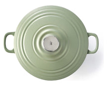 BK Braadpan Bourgogne Olive Green Gietijzer ø 28 cm / 6.7 Liter - bovenaanzicht