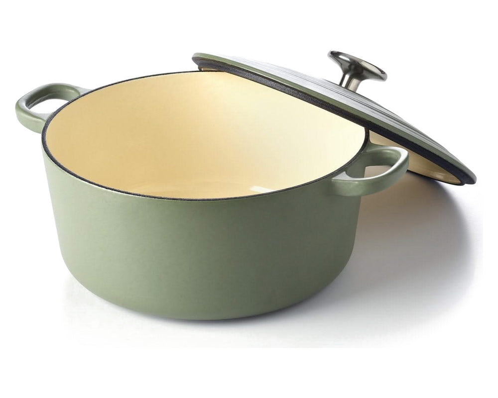 BK Braadpan Bourgogne Olive Green Gietijzer ø 28 cm / 6.7 Liter - open