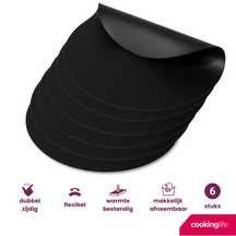 Set de sets de table Cookinglife - en cuir vegan - Placemats - Ø38 cm - 6 pièces