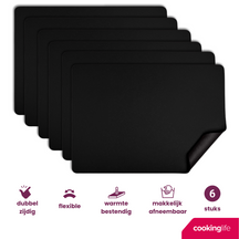 Set de table Cookinglife - Sous-assiettes - Placemats - 46 x 33 cm - 6 pièces