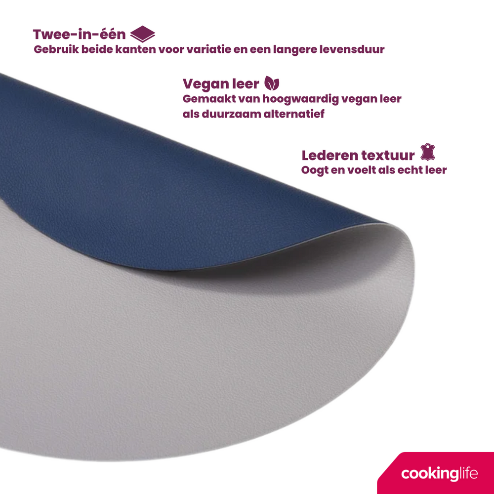 Ensemble de sets de table Cookinglife - Rond - sous-verres - Ø38 cm - 12 pièces