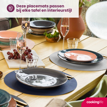 Ensemble de sets de table Cookinglife - Rond - sous-verres - Ø38 cm - 12 pièces
