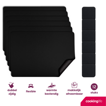 Set de placemats Cookinglife - en cuir vegan - Placemats - 46x33cm - 12 pièces