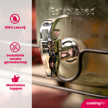 Ensemble de distributeurs Cookinglife - Distributeur a robinet - 2x4 L - 4 pieces