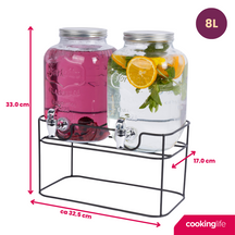 Ensemble de distributeurs Cookinglife - Distributeur a robinet - 2x4 L - 4 pieces