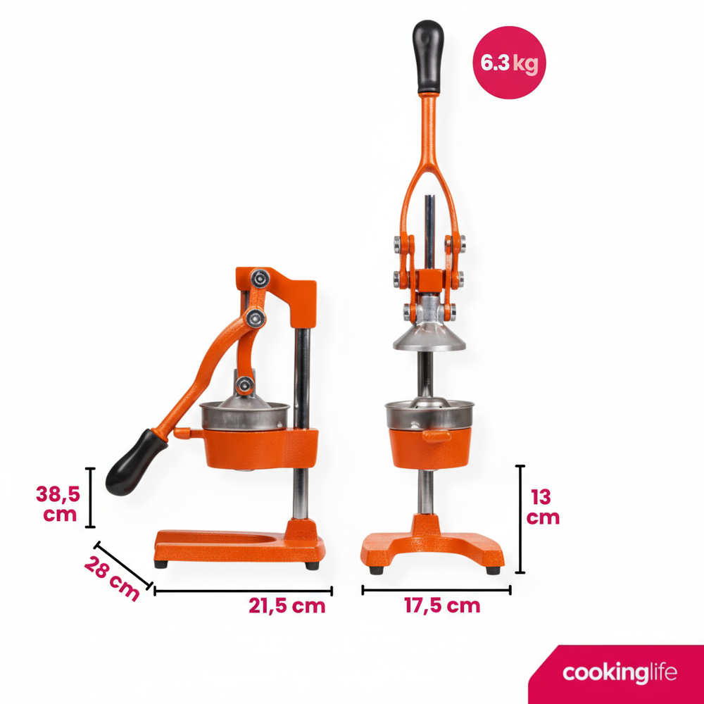Presse-agrumes Cookinglife - Modèle à levier - Citruspresse - Hauteur 72 cm