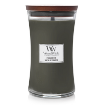 Bougie parfumée WoodWick - Bougie en verre - Frasier Fir - 18 cm / ø 10 cm
