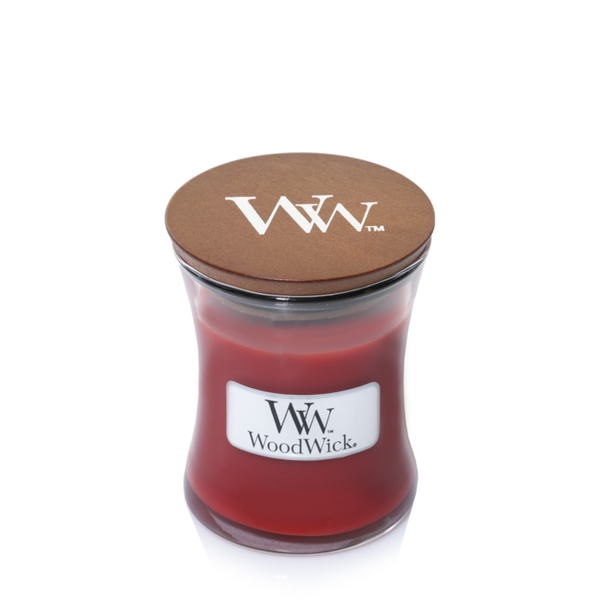 Bougie parfumée WoodWick - Bougie en verre - Cinnamon Chai - 8 cm / ø 7 cm