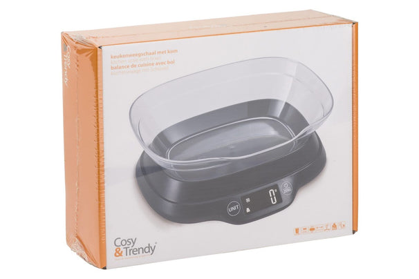 Balance de cuisine Cosy & Trendy - avec bol - Bleu - 1,2 L - en plastique