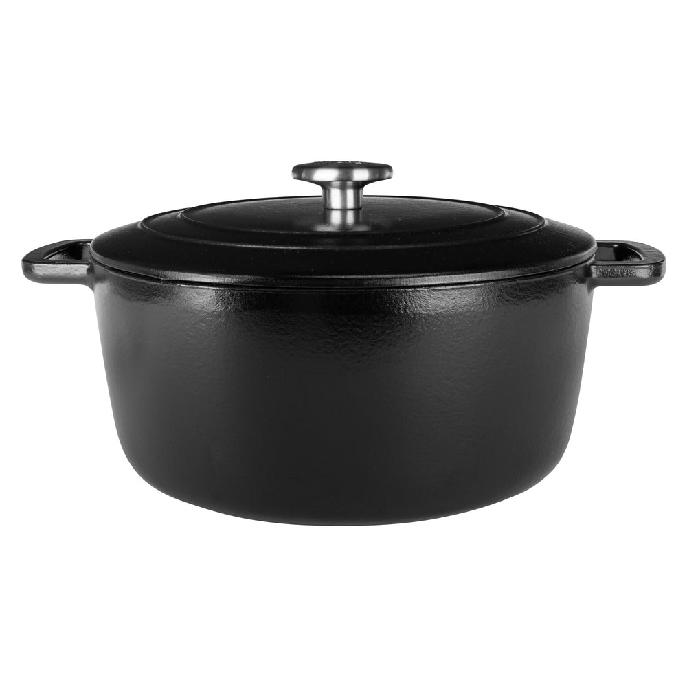 Cocotte Cosy & Trendy avec couvercle Fontestic en fonte noire ø 28 cm / 6.8 litres