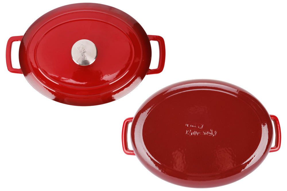 Cocotte en fonte Cosy & Trendy - Faitout ovale - Fontestic - 31 x 24 cm