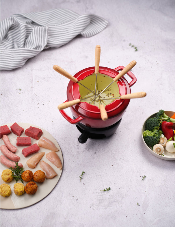 Ensemble de fondue Cosy & Trendy - en fonte - Fontestic - Ø 18 cm - 6 personnes