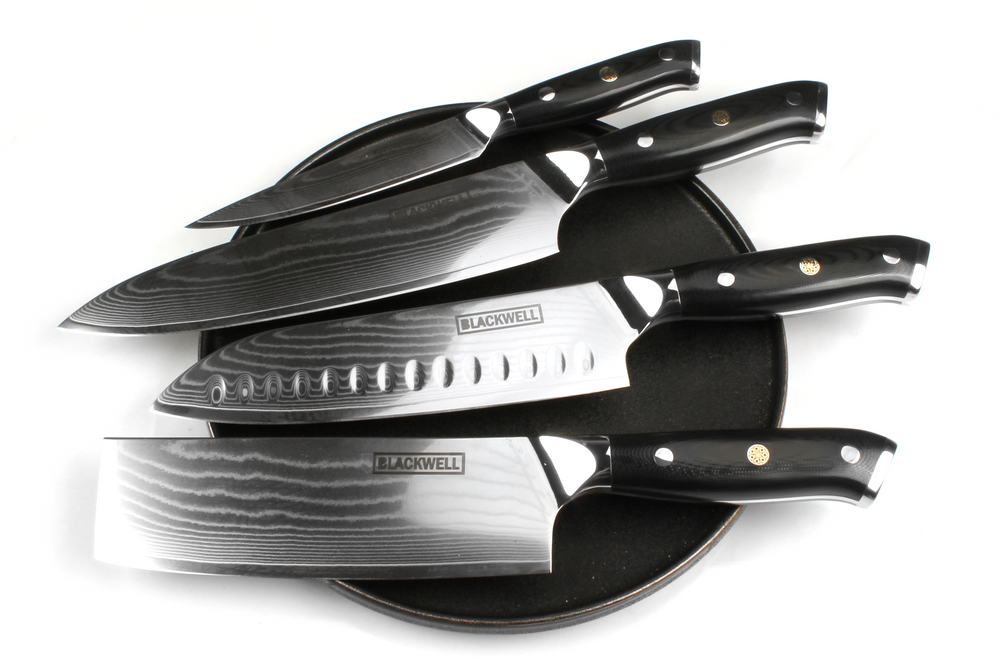 Couteau de chef Blackwell - Style japonais - Damascus - 20 cm