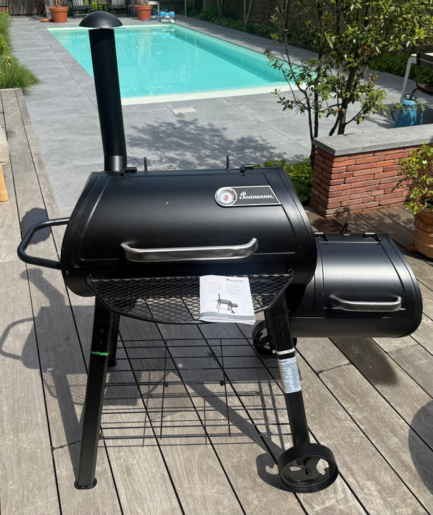 Landmann BBQ / Fumoir Vinson 200 - Barbecue à charbon - Surface de cuisson 70,5 x 39,5 cm