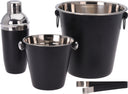 Set de bar Cookinglife - Shaker à cocktail - Noir - 230 mm - 4 pièces
