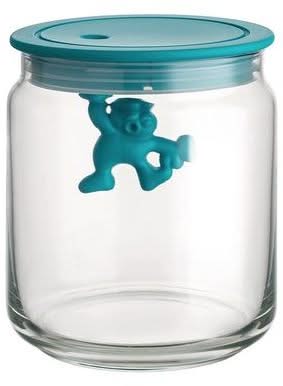 Bocal de conservation Alessi Gianni A Little Man Holding On Tight Bleu - 700 ml - Mattia Di Rosa - AMDR04 AZ