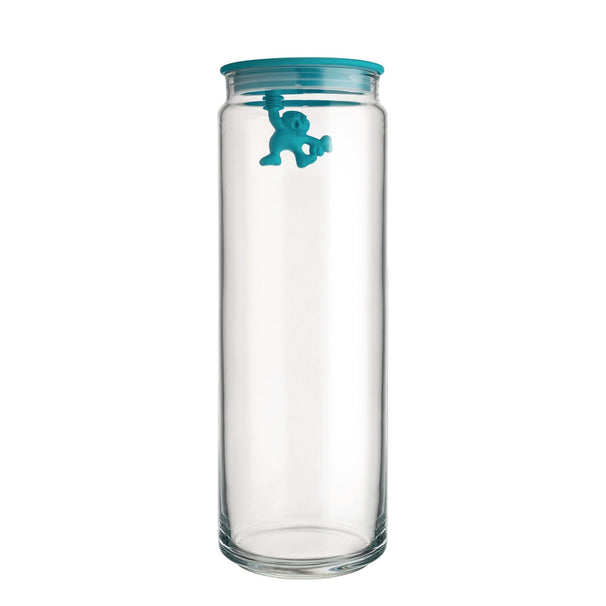 Bocal de conservation Alessi Gianni A Little Man Holding On Tight Bleu - 2 litres - Mattia Di Rosa - AMDR08 AZ