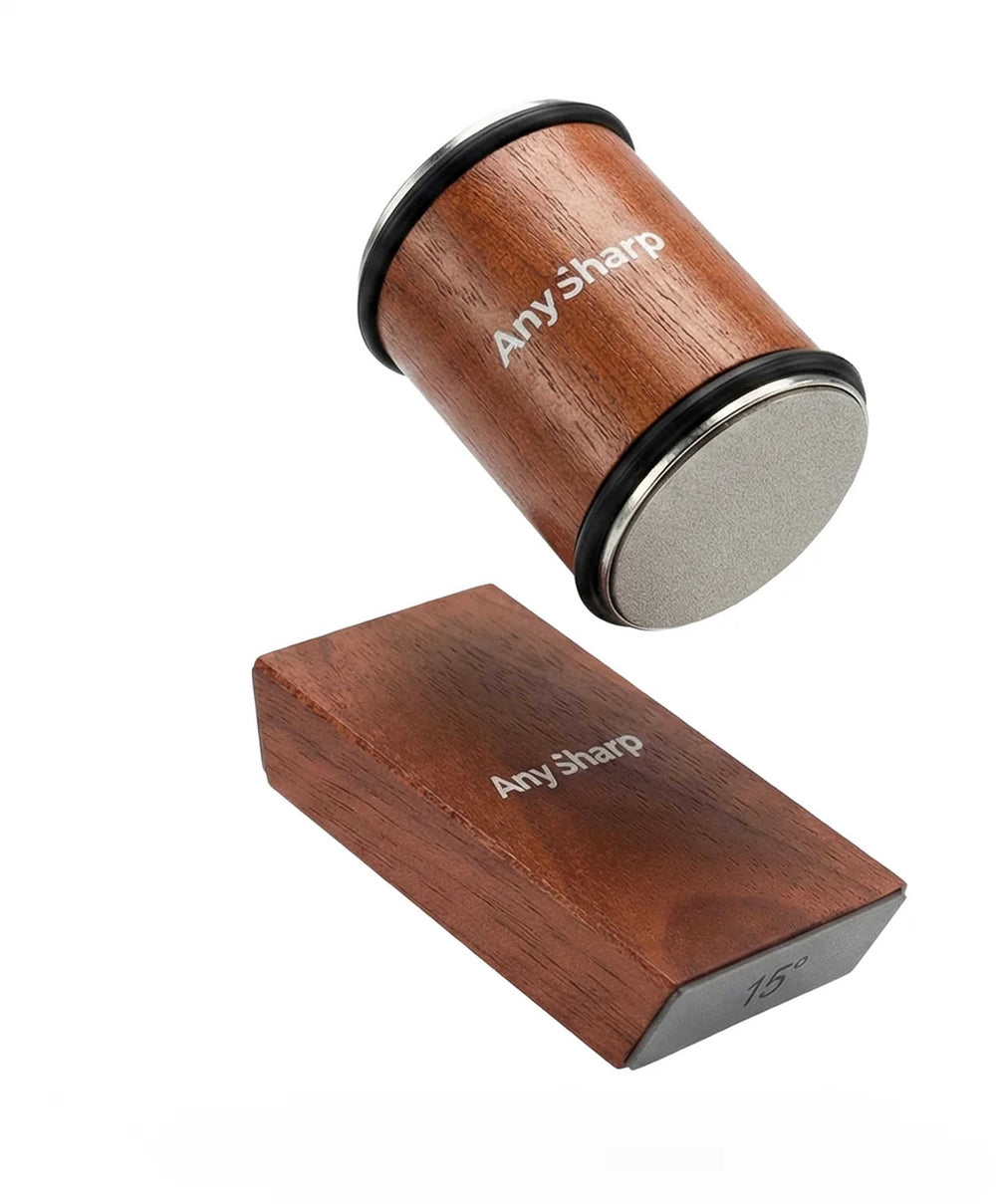 aiguiseur de couteaux roulant AnySharp avec guide d'angle magnétique