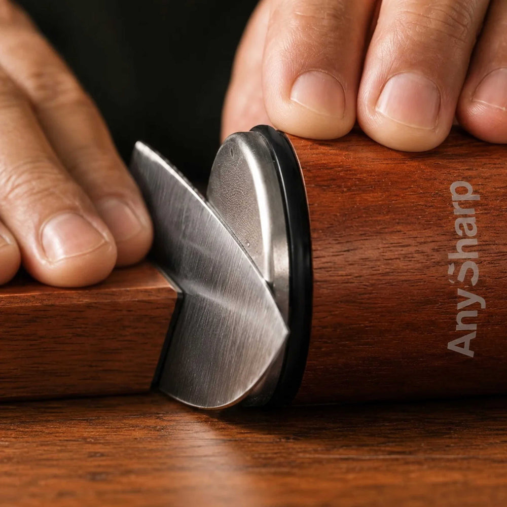 aiguiseur de couteaux roulant AnySharp avec guide d'angle magnétique