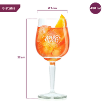 Aperol Verres Spritz 450ml - Set 6 - Design Moderne verre - Solide - Pour Spritz