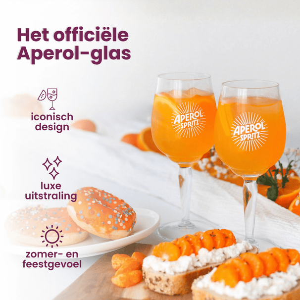 Aperol Verres Spritz 450ml - Set 6 - Design Moderne verre - Solide - Pour Spritz
