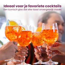 Aperol Verres Spritz 450ml - Set 6 - Design Moderne verre - Solide - Pour Spritz