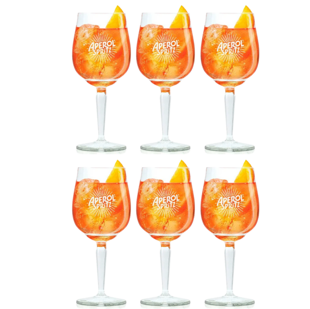 Aperol Verres Spritz 450ml - Set 6 - Design Moderne verre - Solide - Pour Spritz
